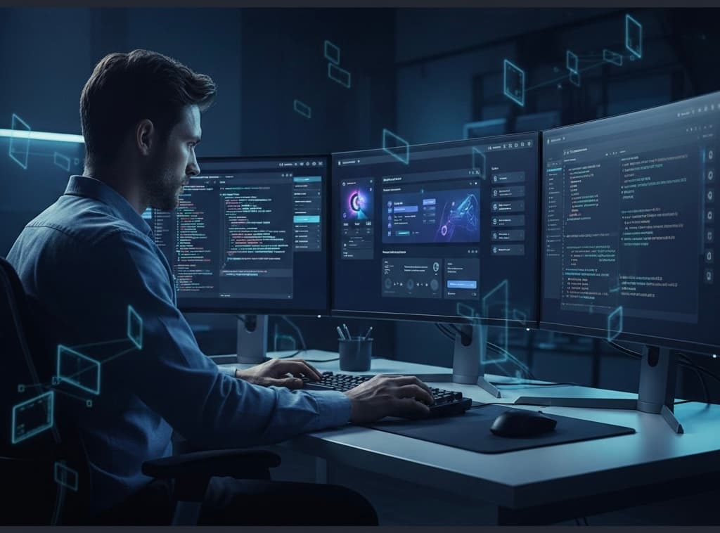 Web app development Illustration